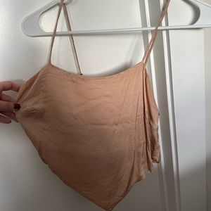 Young Fabulous and Broke YFB Revolve Satin Tie Back Joni Scarf Tank Top Size XS